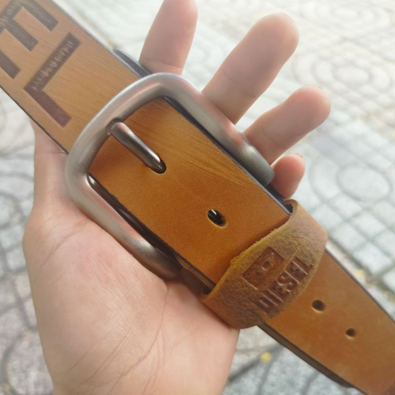 Thắt lưng da bò sáp khoá hợp kim cao cấp chống rỉ sét
