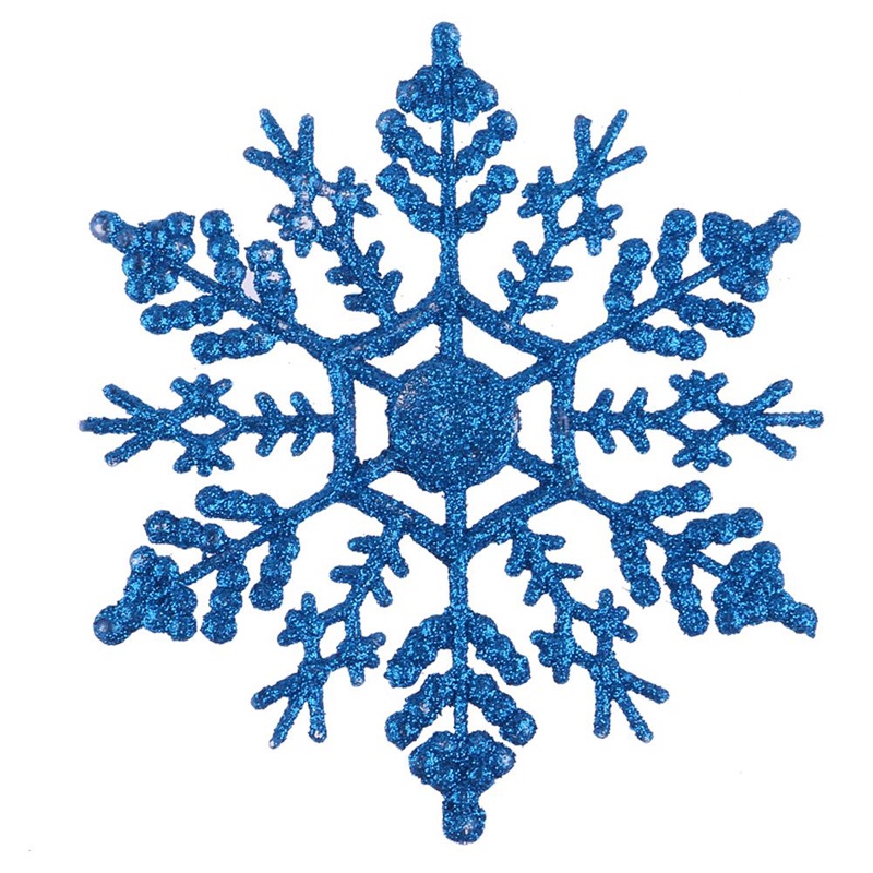 Bộ 12 hoa tuyết trang trí cây thông Giáng Sinh bằng PVC lấp lánh