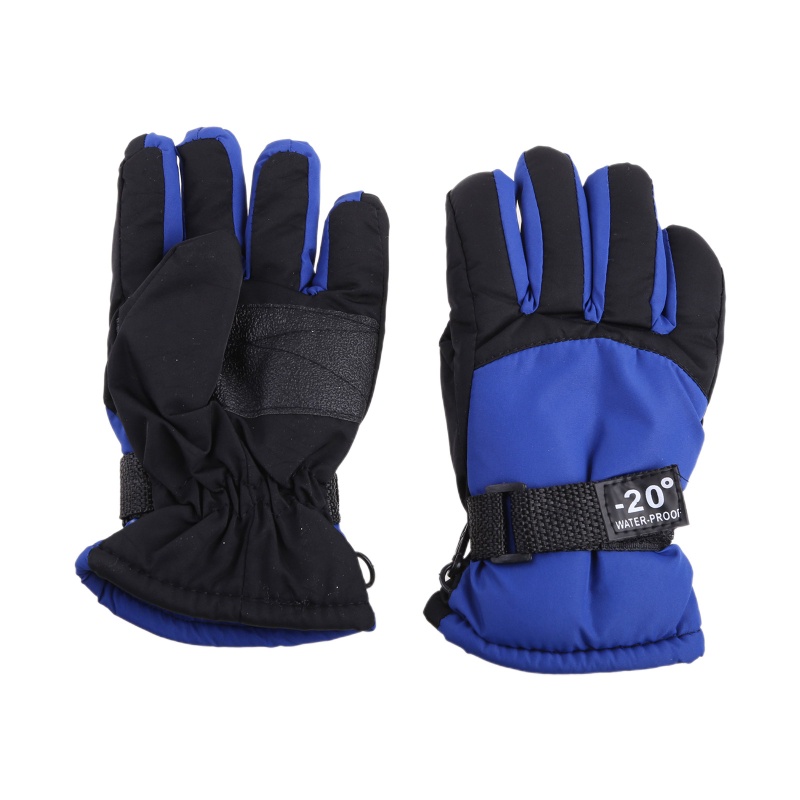 1 Đôi Găng Tay Trượt Tuyết Dày Dặn Chống Gió Không Trượt Chống Nước Có Khóa Cài Nhiều Màu Sắc Cho Bé
