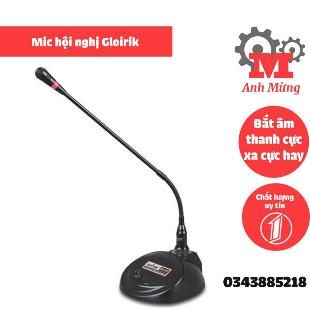 Micro hội nghị Gloirik GM-125 được thiết kế hiện đại đầu micro có độ hút cao, nhạy, cho âm thanh trong trầm ấm