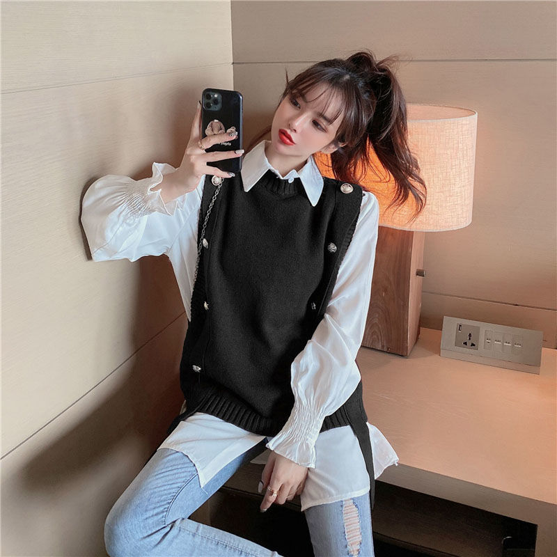 Áo Gile New Fashion Korean Sweet Knitting Vest