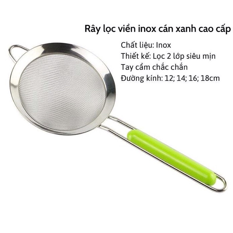 Rây lọc inox 2 lớp cho bé ăn dặm size 10cm-12cm