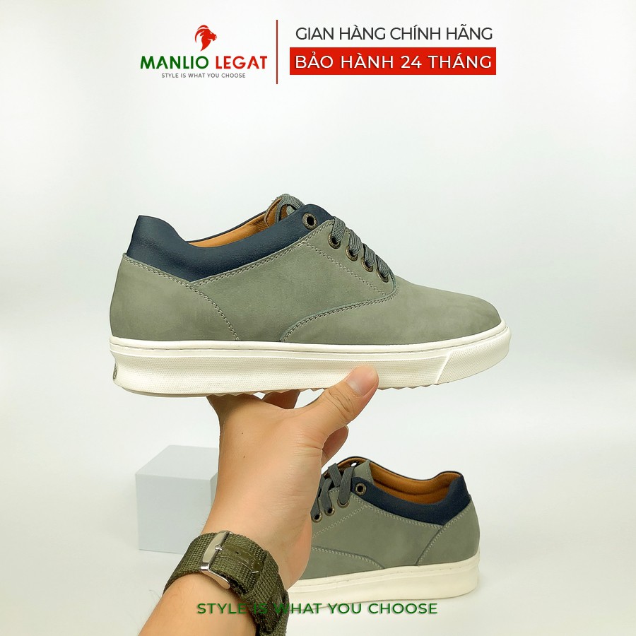 Giày Sneaker nam da thật Manlio Legat 3 màu đen, nâu, xanh đá siêu đẹp G1051-GB,G2051-BN,G3051-CB | BigBuy360 - bigbuy360.vn