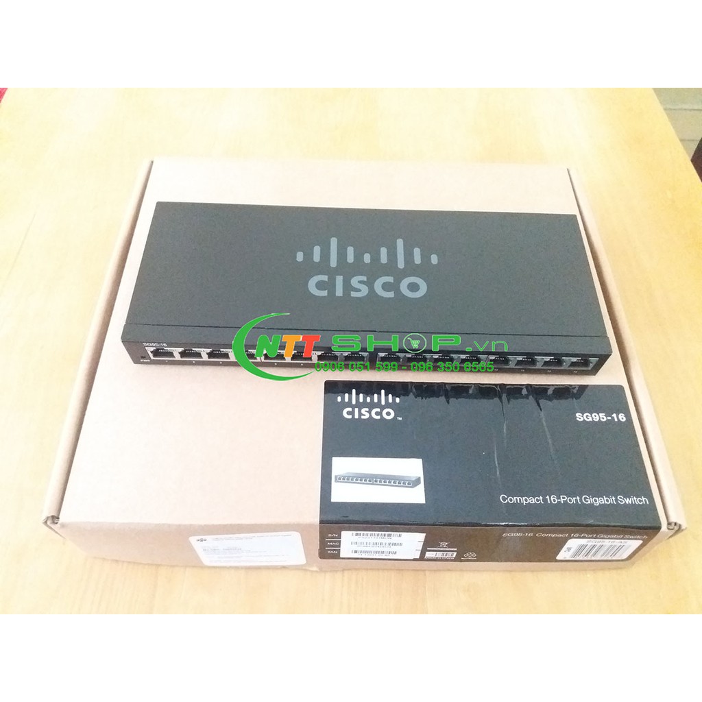 SG95-16  Thiết bị mạng Cisco SMB 95 Series Unmanaged 16 Ports 10/100/1000 Mbps