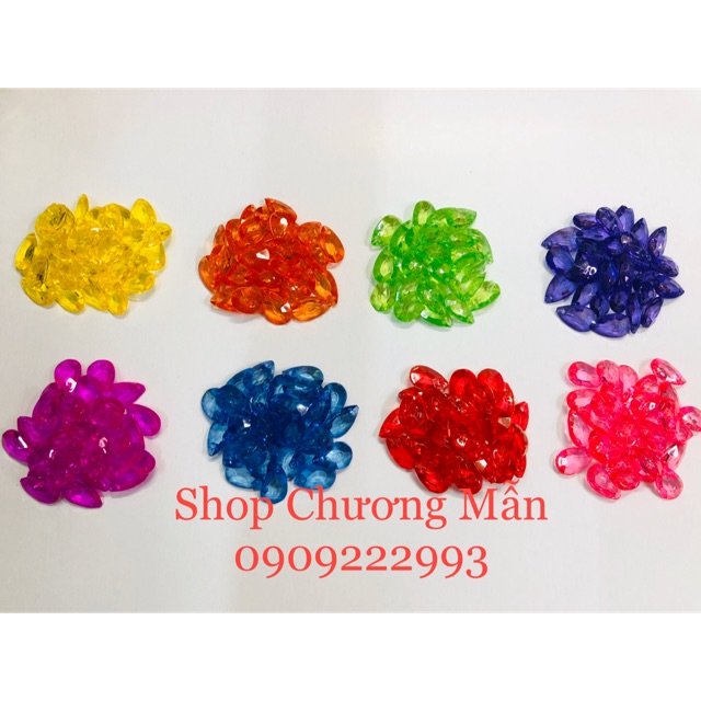 100G Cánh Pha Lê Nhựa Giọt Nước Đủ Màu Giá Sỉ