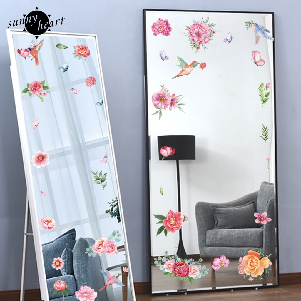 Sunnyheart Miếng Dán Cửa Sổ Màu Sắc Tươi Sáng Không Mùi Trang Trí Nhà Cửa