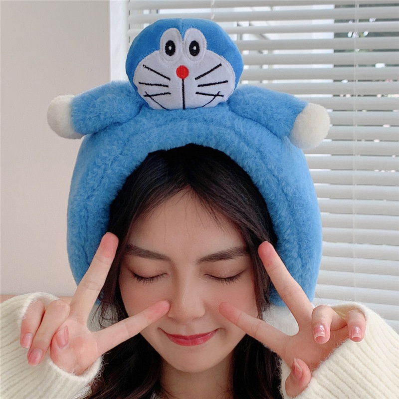 Băng Đô Nhồi Bông Hình Doraemon Dễ Thương Cho Bé