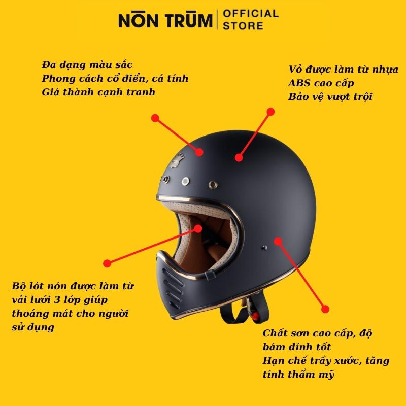 Nón bảo hiểm fullface ROYAL H1 trắng bóng