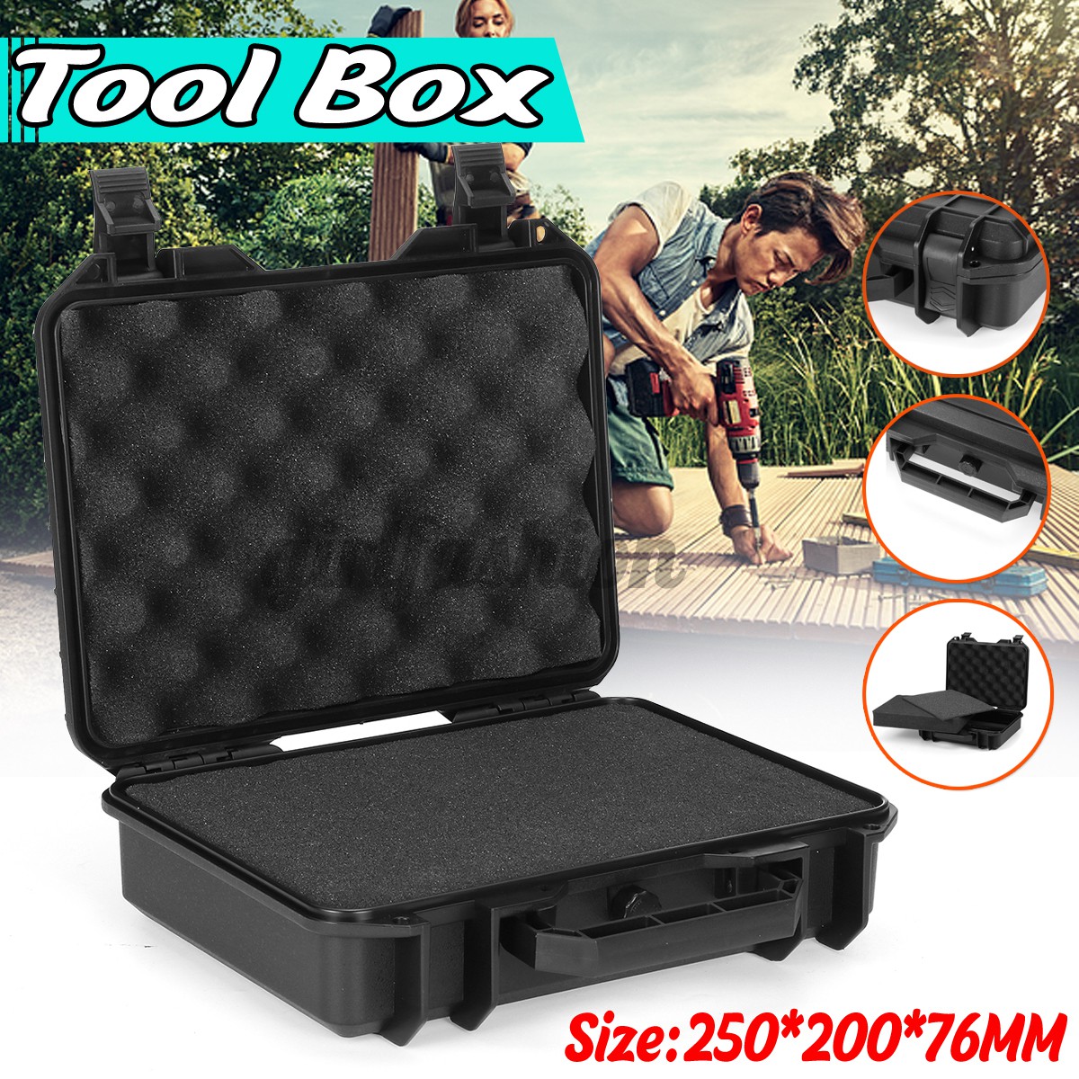 Waterproof Portable Hard Carry Protective Tool Case Shockproof Storage Box