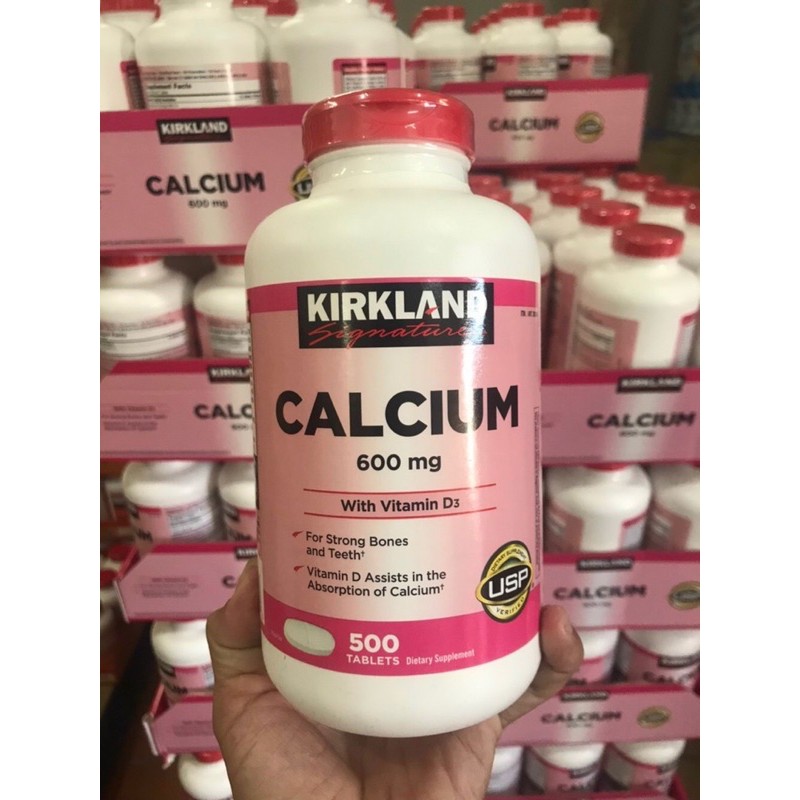Viên uống bổ sung Canxi Kirkland Calcium 600mg Vitamin D3 500 viên