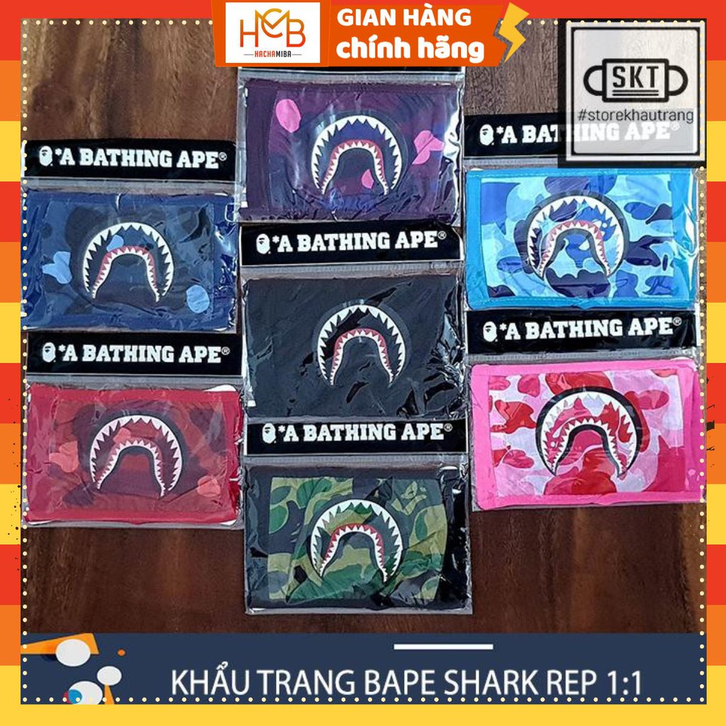 Khẩu Trang Bape Cá Mập HDREP | Bape Mask