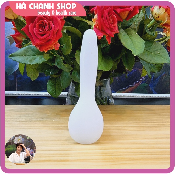 Miếng Cạo Massage Hình Thìa Bằng Đá Trắng Đẹp Ấn Huyệt Mặt Mắt Dụng Cụ Spa Dưỡng Sinh Chăm Sóc Da Mặt