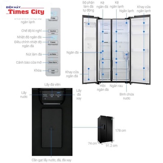 Tủ lạnh Samsung side by side RS64R53012C/SV