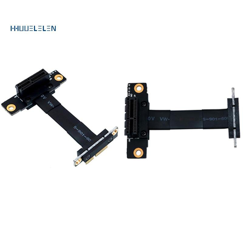 PCIE X1 Riser Cable Dual 90 Degree Right Angle PCIe 3.0 X1 to X1 Extension Cable 8Gbps PCI Express 1X Riser Card - 5CM