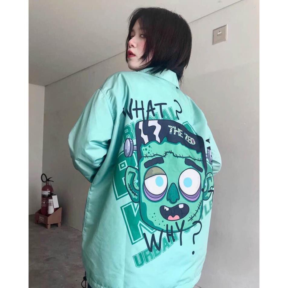 Áo khoác dù chống nắng dành cho cặp đôi nam nữ in hình THEZED Jacket form rộng 2 màu unisex ulzzang XUKA SHOP