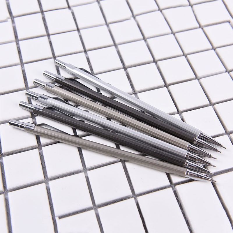 Bút chì bấm bằng kim loại ngòi 0.5 / 0.7mm tiện lợi cho trường học/văn phòng