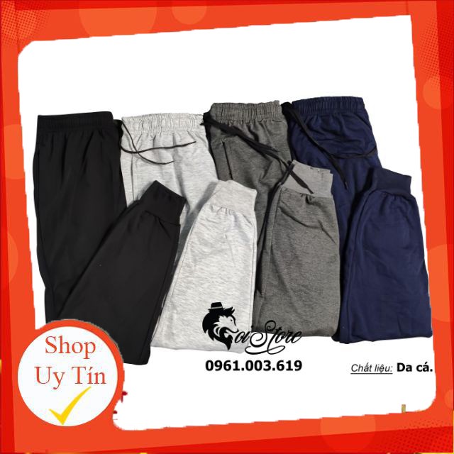 Hàng nhập khẩu FS50K - Quần jogger nam nữ thun da cá/nỉ bigsize thể thao/gym Liên hệ mua hàng 084.209.1989