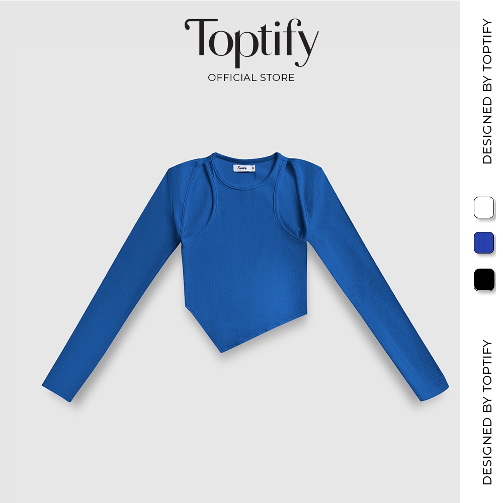 Áo croptop nữ body TOPTIFY tay dài khoét vai lai tim Midas Touch Top AC17
