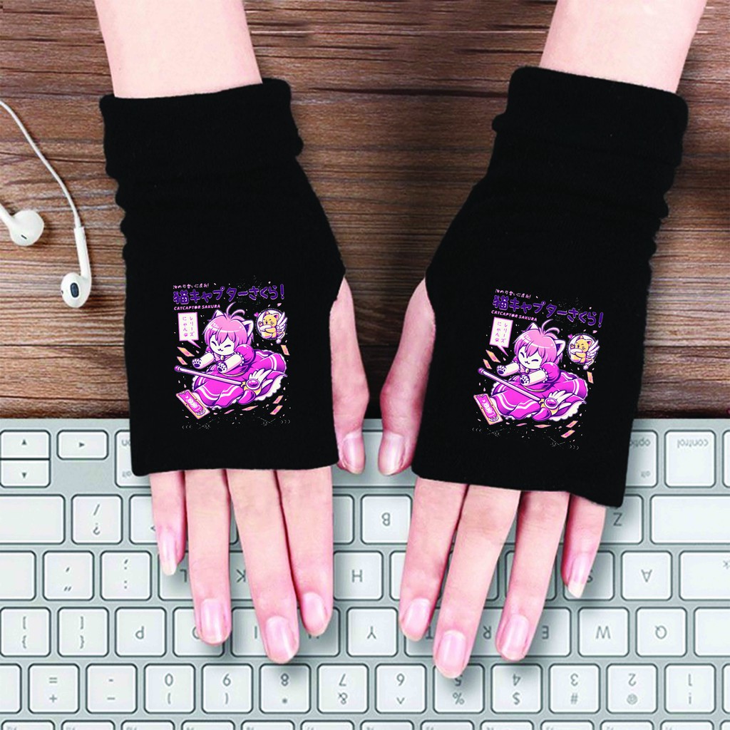 Găng tay len in hình Cardcaptor Sakura - Thủ Lĩnh Thẻ Bài anime chibi thời trang chất đẹp ấm áp xinh xắn
