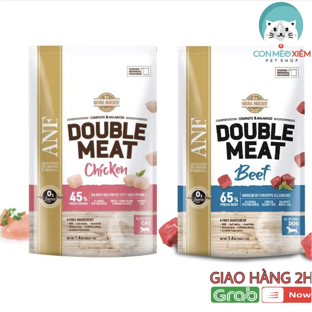 Hạt cho mèo ANF Double Meat gấp đôi thịt cá hồi dinh dưỡng 200gr - Hạt cho mèo lớn nhỏ Con Mèo Xiêm