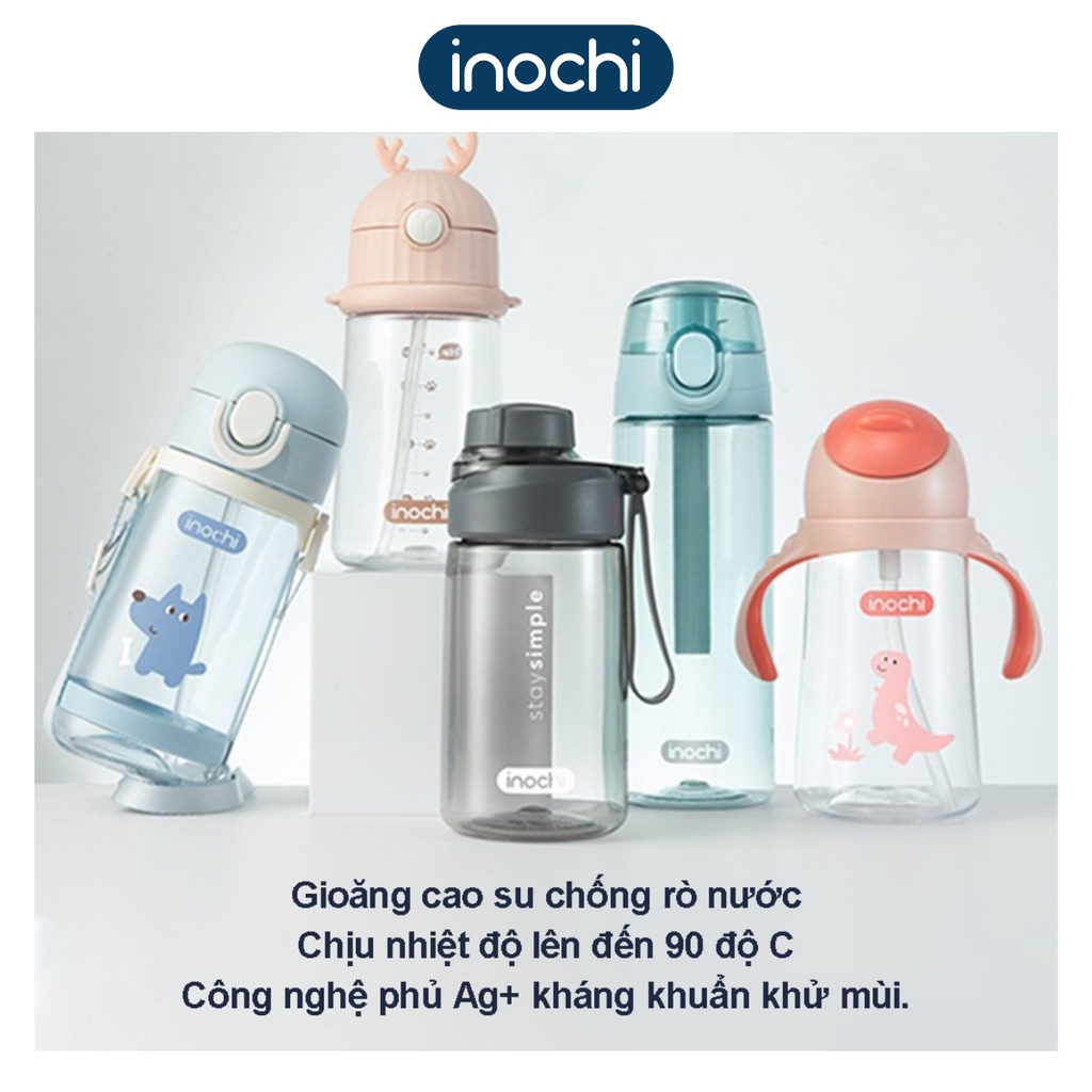 Bình Nước Goki Rudy 450ml Cho Bé INOCHI, Chất Liệu Nhựa Cao Cấp, An Toàn Với Đủ Dung Tích