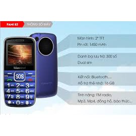 Điện thoại Masstel Fami S2 CHO NGƯỜI GIÀ - LOA TRONG TO, PHÔNG CHỮ TO CHÍNH HÃNG | BigBuy360 - bigbuy360.vn