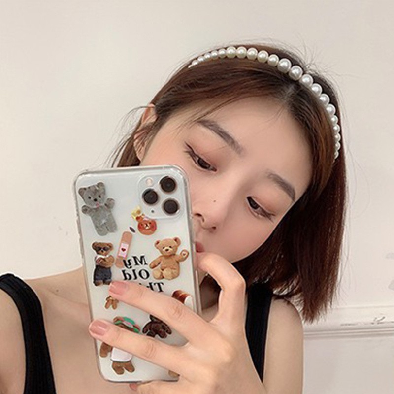 Băng đô đính ngọc trai phong cách Hàn Quốc xinh xắn dành cho nữ