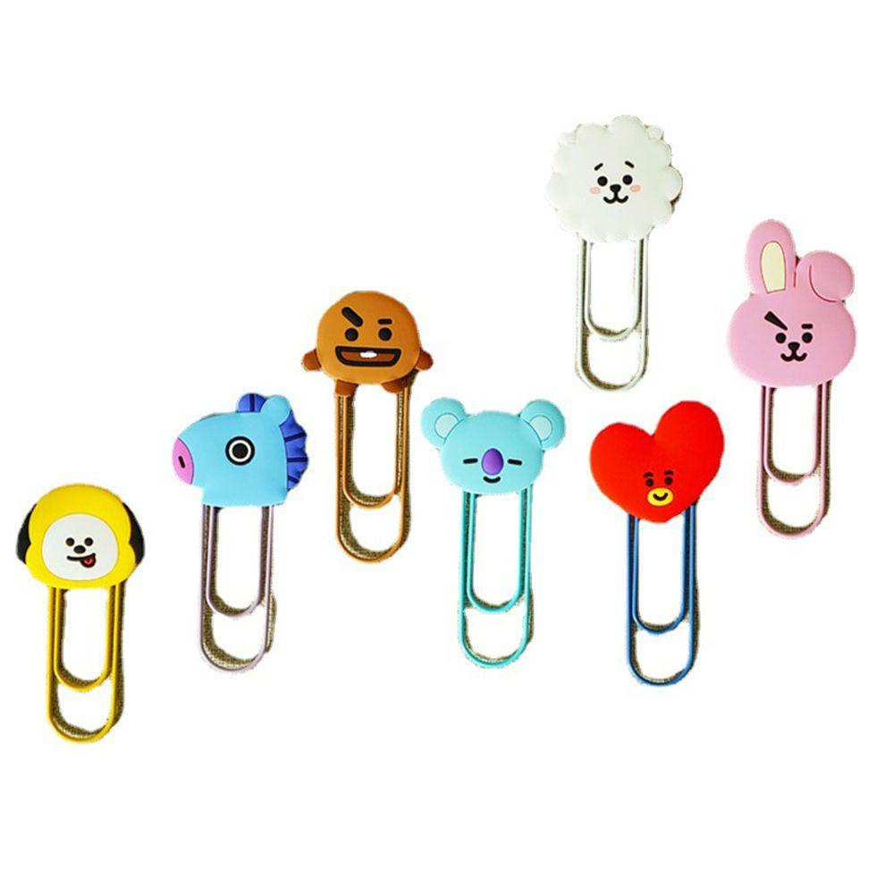 Kẹp Giấy Kim Loại Họa Tiết Hoạt Hình Nhóm Nhạc BTS