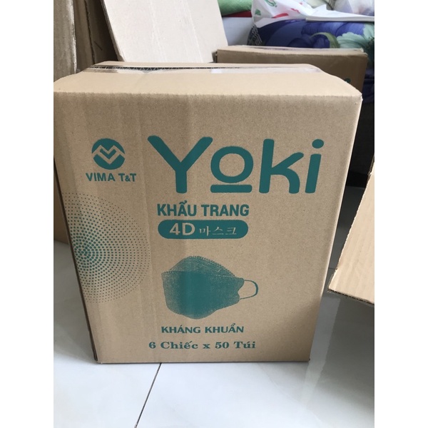 Sỉ khẩu trang YOKI 4D 1 thùng 300 cái