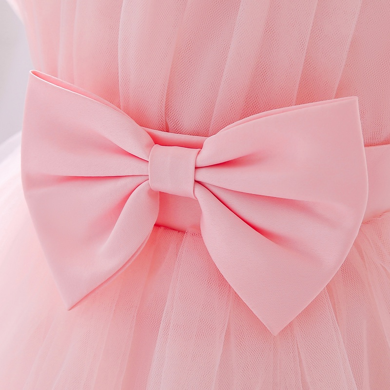 Đầm Công Chúa Phối Ren Đính Nơ Thời Trang Mùa Hè Cho Bé Gái 1 Tuổi 0-5 Tuổi L2066XZ