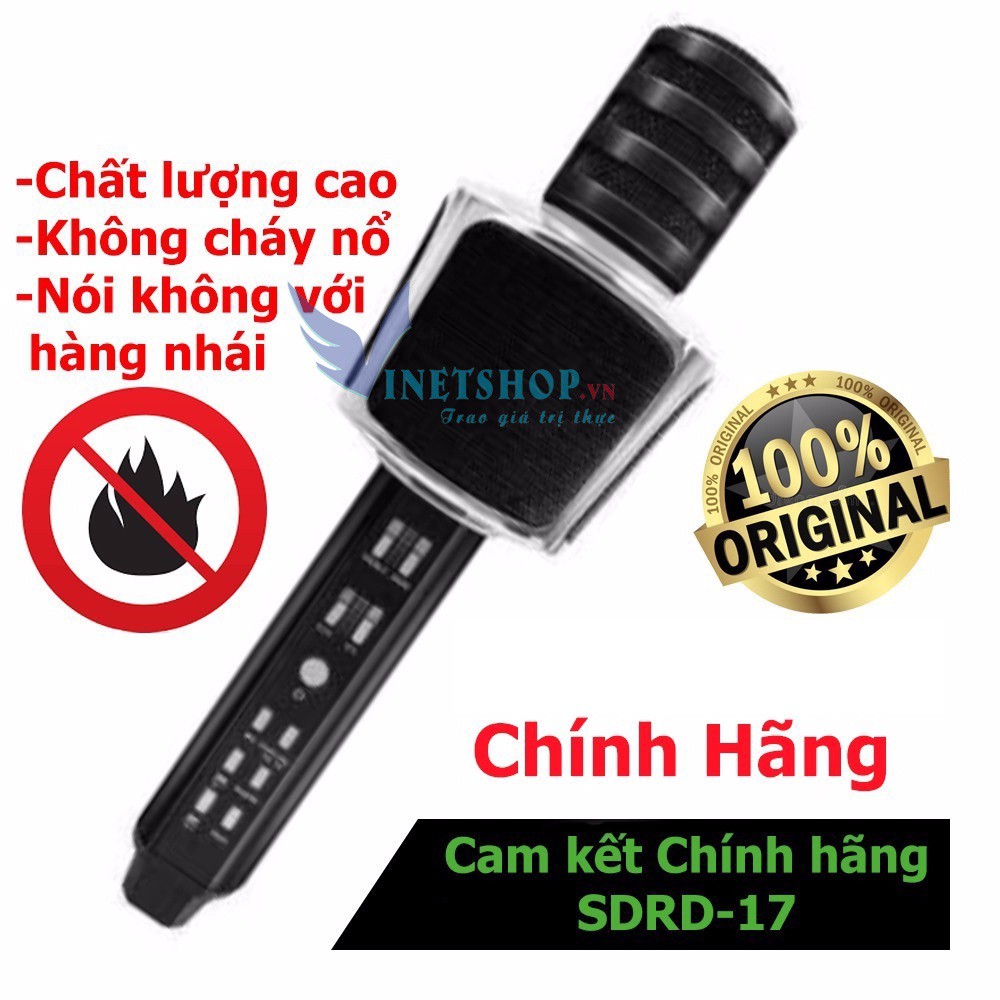 [Giá Rẻ] Micro Karaoke Bluetooth SDRD SD-17 Loại 1 Âm Thanh Chuẩn, Hát Hay (SDRD SD17)