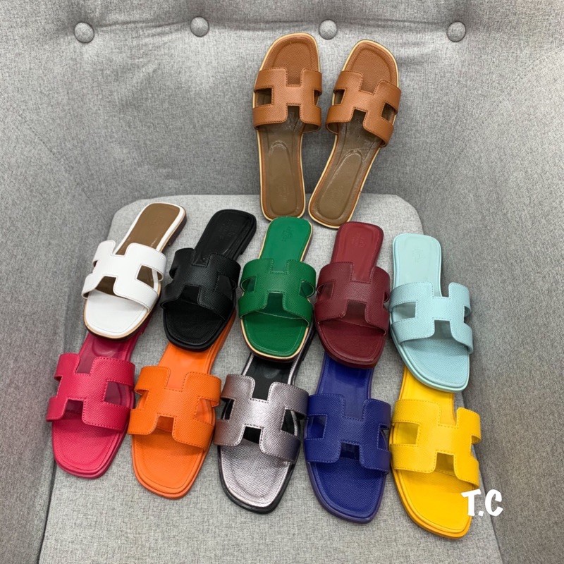 Dép lê hm da sần fullbox