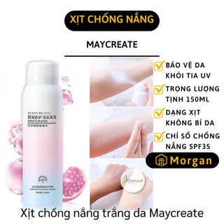 Xịt chống nắng - chai xịt chống nắng trắng da mayceate 150ml bảo vệ da khỏi tia uv 6557