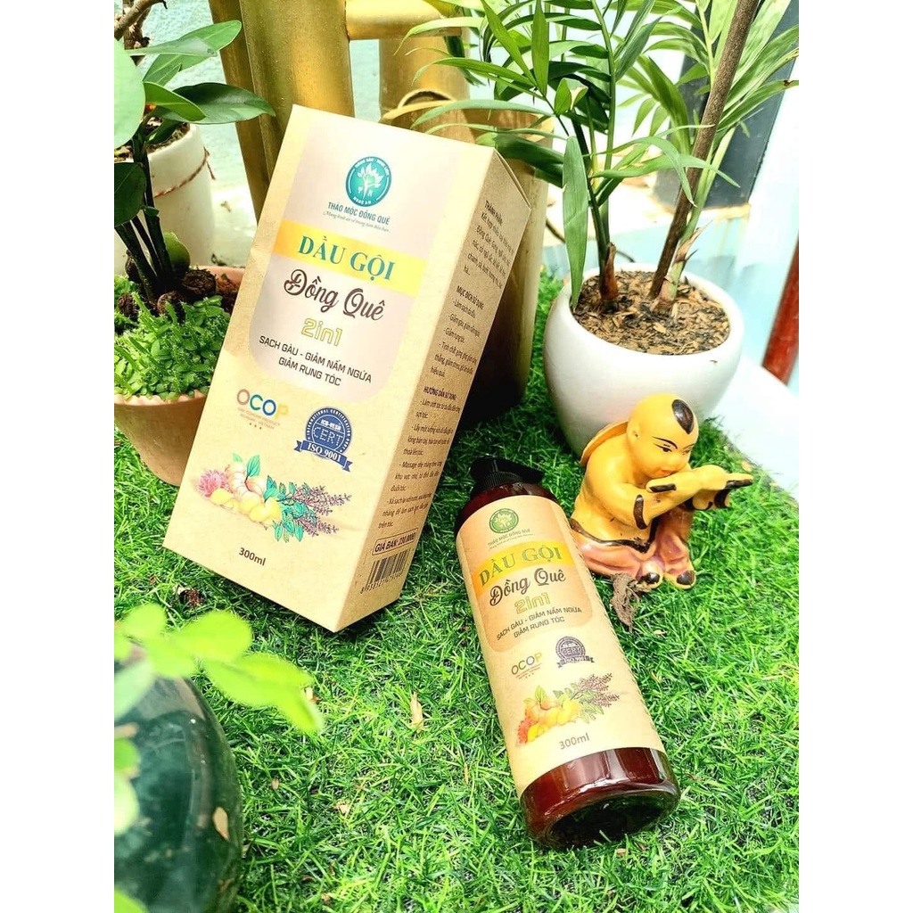 Dầu gội thảo mộc Bồ kết cô đặt sạch gàu, hết rụng, giảm bạc tóc ĐỒNG QUÊ NATURAL (HandMade