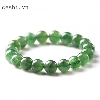 Natural strawberry green crystal bracelet Green Single green crystal strawberry
