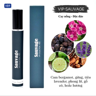 Tinh dầu nước hoa Pháp D. Sauvage 12ml Nam tính, trầm ấm - Dạng lăn/xịt