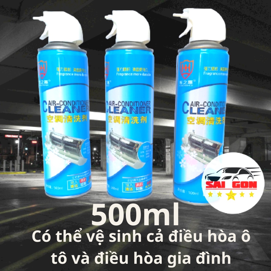 Vệ sinh máy lạnh ô tô Vệ sinh điều hòa gia đình Bình xịt dung tích 500ml khử trùng khử mùi và tẩy sạch bụi bẩn