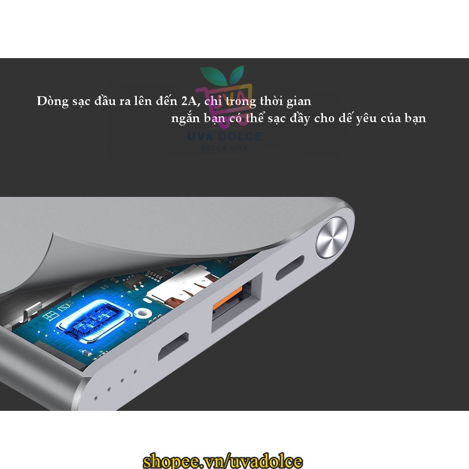 Sạc Dự Phòng 10000mAh Yoobao A1 Siêu Mỏng Chính Hãng [Pin Siêu Trâu] Free Ship