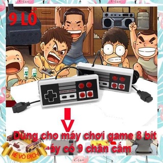 Bộ 2 Tay Cầm Chơi Game Điện Tử 4 Nút 9 Lỗ cho máy game 8 bit - Nes