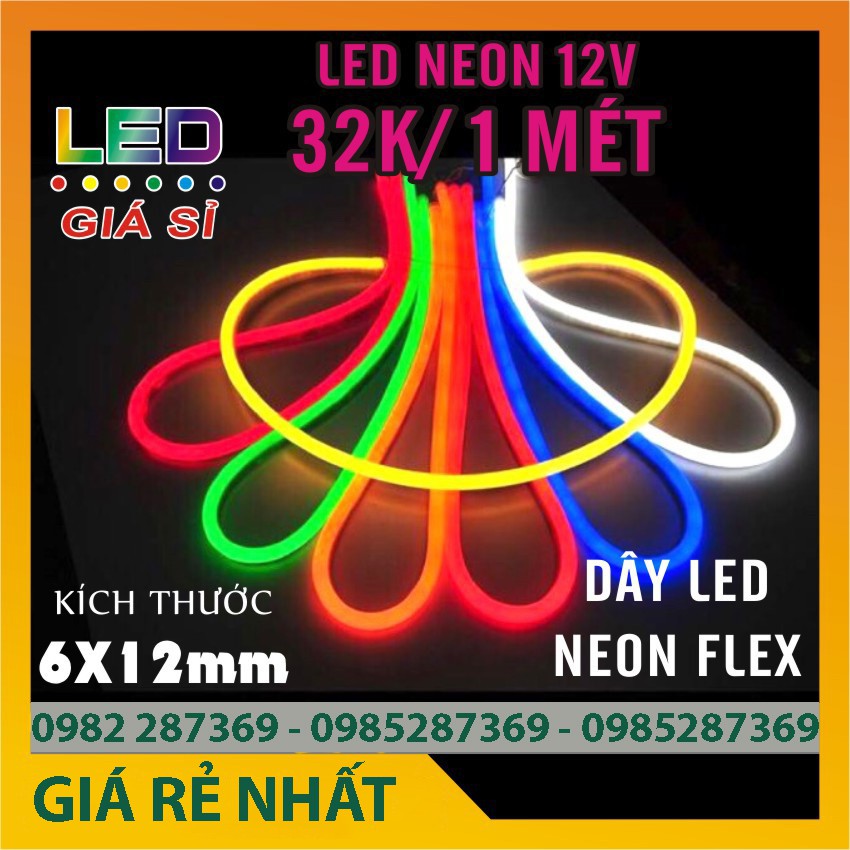 1M ĐÈN LED NEON 220V HẮT TRẦN, TRANG TRÍ, QUẤN CÂY