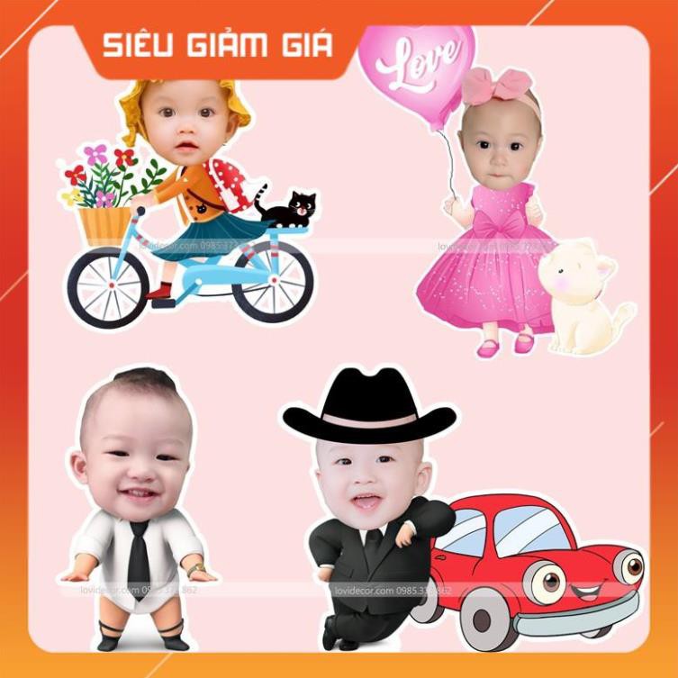 Lovi Ảnh Chibi cho bé cực xinh, thiết kế chibi trang trí tiệc sinh nhật, thôi nôi, đầy tháng theo yêu cầu chuẩn