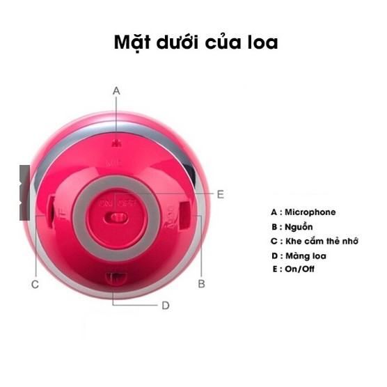 Loa Mini Trứng Bluetooth 360 Di Động Quả Cầu Tròn Hỗ Trợ Cắm Thẻ Nhớ Độc Đáo