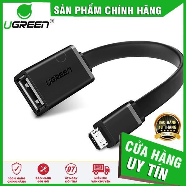 Dây Micro USB 2.0 OTG dạng tròn + dạng dẹt dài 10-12cm UGREEN US133 ✔HÀNG CHÍNH HÃNG ✔