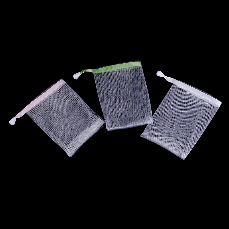 [springeven] Túi Lưới Đựng Xà Phòng Tẩy Tế Bào Chết Cỡ Nhỏ Bằng Nylon Có Dây Rút
