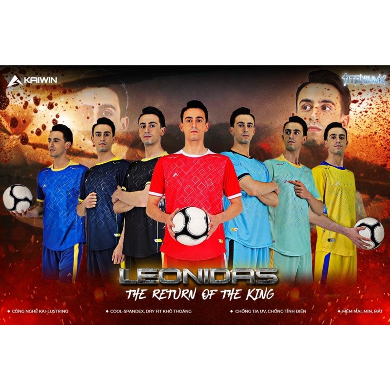 Áo bóng đá kiawin leonidas đỏ