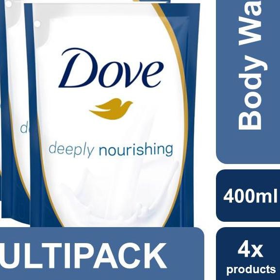 Dove (Hàng Mới Về) Bộ 4 Chai Sữa Tắm Nuôi Dưỡng Sâu Cho Da Dung Tích 400ml