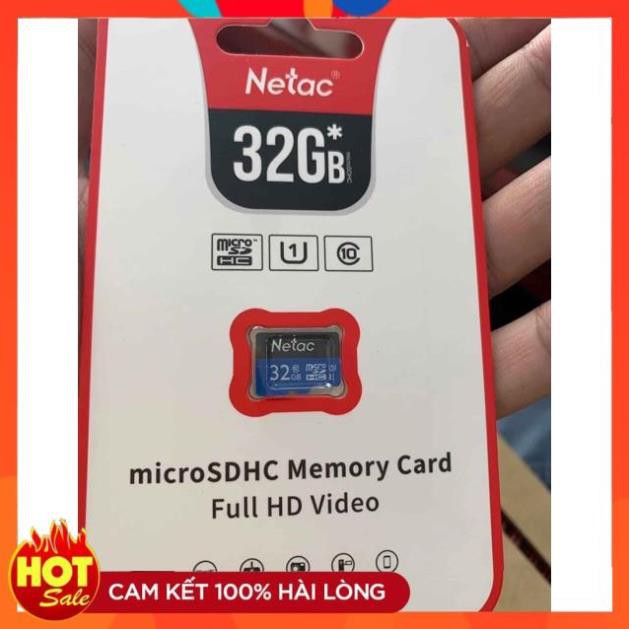 [Chính Hãng] Thẻ nhớ Netac 32Gb chính hãng cho điện thoại di động, máy ảnh, máy nghe nhạc, máy ghi dữ liệu xe...