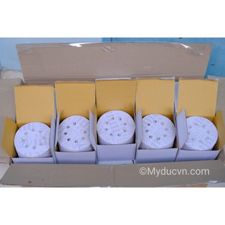 100 cái Nhám rung Tròn Sankyo phi 125mm có 8 lỗ (3.500đ/cái)