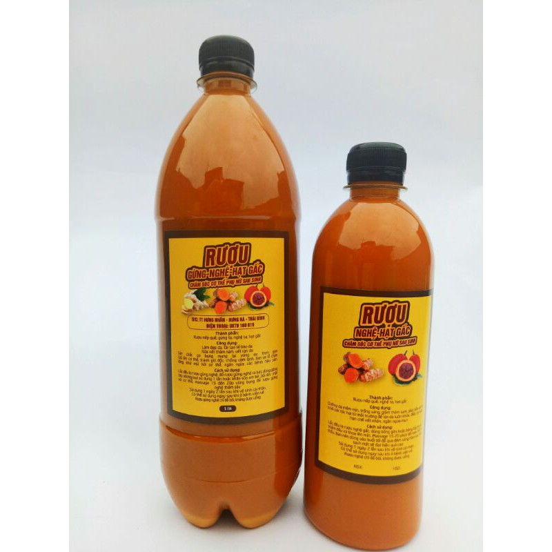 500ml cốt nghệ gấc nhà làm (handmade)