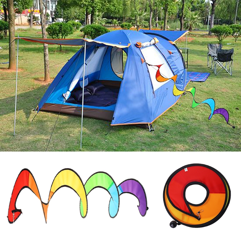 ★yong♣  Colorful Foldable Rainbow Spiral Windmills Home Garden Camping Tents Decorations
